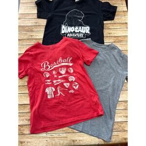 Red, Gray, and Black Boys Tshirt Bundle M(8/10)
